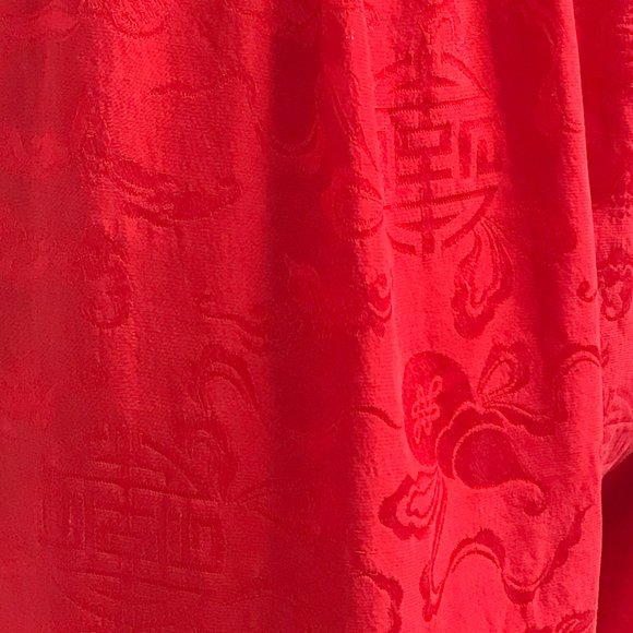 Vintage OS 100% Silk Print Asian Cropped Pants - Picture 2 of 11